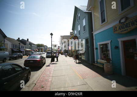 La rue Water, à St Andrews, au Nouveau-Brunswick. Banque D'Images