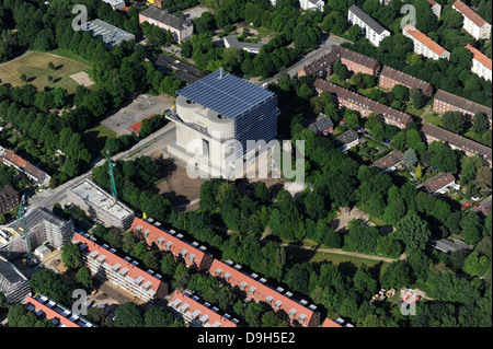 Allemagne Hambourg Wilhelmsburg, IBA, exposition Energiebunker, anti aircraft bunker est transformé en un projet d'énergie renouvelable Banque D'Images