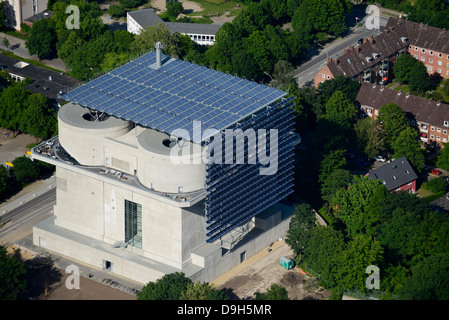 Allemagne Hambourg Wilhelmsburg, IBA, exposition Energiebunker, anti aircraft bunker est transformé en un projet d'énergie renouvelable Banque D'Images
