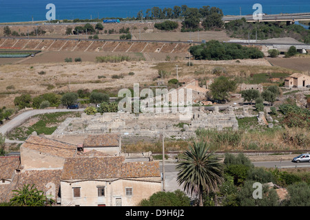 Tempio della Vittoria, Temple de la Victoire, Himera, Sicile, Italie Banque D'Images