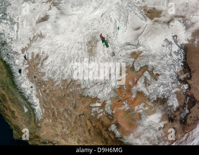 Satellite de l'ouest des États-Unis. Banque D'Images