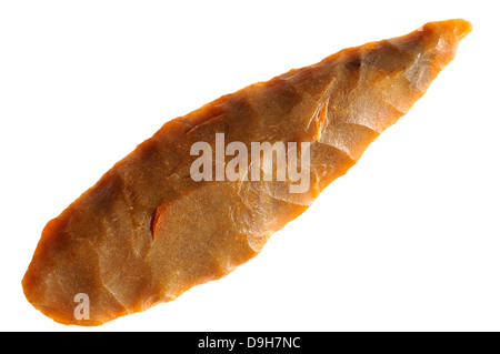 Arrowhead néolithiques de silex c4000BC (désert du Sahara) Banque D'Images