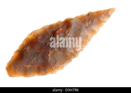 Arrowhead néolithiques de silex c4000BC (désert du Sahara) Banque D'Images