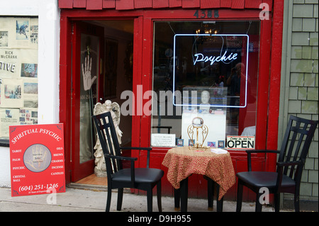 Des lectures psychiques et occultes boutique sur la rue Main à Vancouver, BC, Canada Banque D'Images