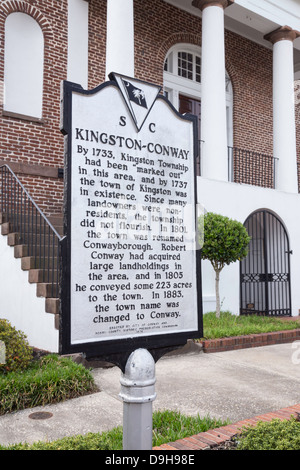 Kingston-Conway repère historique, Conway, SC, États-Unis d'Amérique Banque D'Images