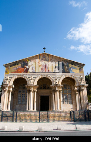 Eglise de toutes les nations dans le jardin de Gethsémané, Jérusalem, Israël Banque D'Images