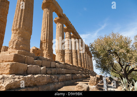 Tempio di Giunone, Juno ou Hera Temple, Valle dei Templi, Agrigento, Sicile, Italie Banque D'Images