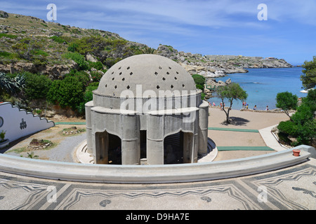 Le petit ressort à rotonde Thermes de Kallithea, Kallithea, Rhodes (Rodos), du Dodécanèse, Grèce, région sud de la Mer Egée Banque D'Images