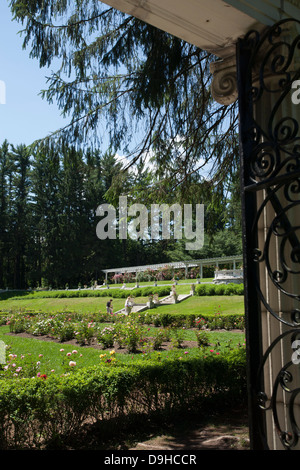 Les jardins à Yaddo estate, Saratoga Branches, dans l'état de l'actif est maintenant un artiste renommé de résidence. Banque D'Images