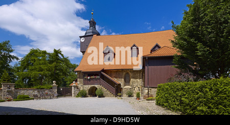 L'église du village de Saint Barthélémy en Goliath am Dom près de Arnstadt, Ilm, Thuringe, Allemagne Banque D'Images