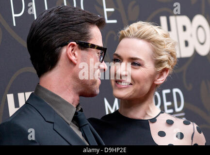 Guy Pearce, Kate Winslet et Todd Haynes Le New York Premiere de 'Mildred Pierce' Arrivées - New York City, USA - 21.03.11 Banque D'Images