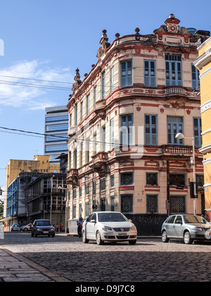 L'architecture coloniale de la partie historique de Recife, la capitale de la région de Pernambuco au Brésil. Banque D'Images