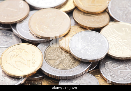 Pièces de monnaie polonaises Banque D'Images