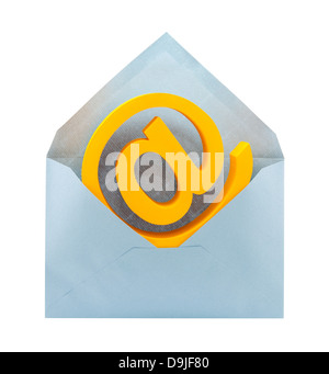 E-mail symbole et enveloppe Avec clipping path Banque D'Images