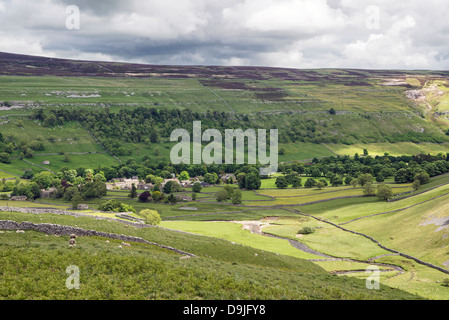 Arncliffe dans Littondale, un joli village isolé dans le Yorkshire Dales National Park Banque D'Images