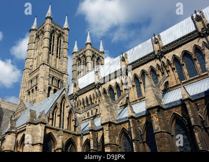 La Cathédrale de Lincoln, Lincolnshire, Angleterre Banque D'Images