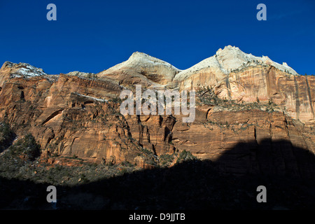 De grandes formations rocheuses, Zion National Park, Utah, United States of America Banque D'Images