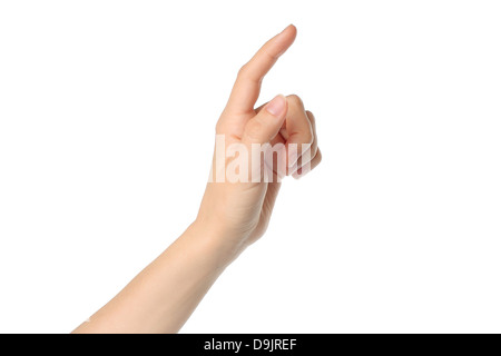 Woman on white background Banque D'Images