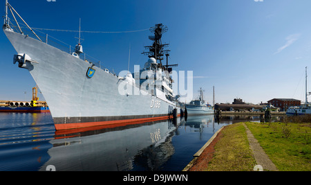 Moelders destroyer lance-missiles à Navy Museum Wilhelmshaven, Jade Bight, Basse-Saxe, Allemagne Banque D'Images