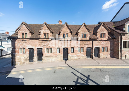 Hospices médiévaux à Ross-on-Wye, Herefordshire, Angleterre, restauré par l'administration de bienfaisance Ross Banque D'Images