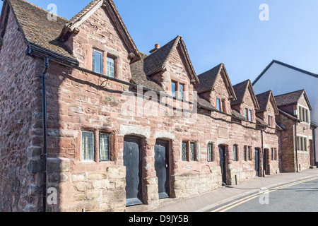 Hospices médiévaux à Ross-on-Wye, Herefordshire, Angleterre, restauré par l'administration de bienfaisance Ross Banque D'Images