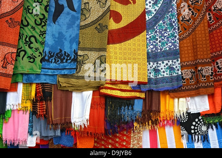 Détail de tissus indiens colorés en général Banque D'Images