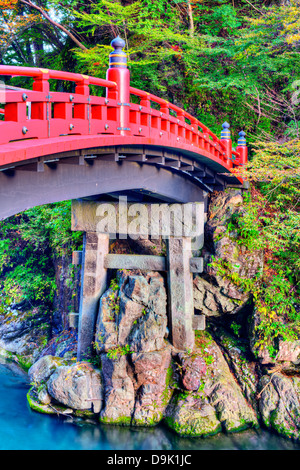 Pont Sacré Shinkyo de Nikko, Japon. Banque D'Images