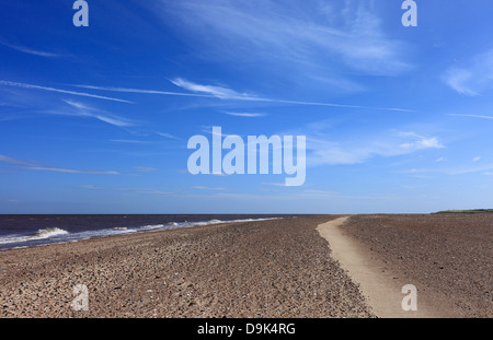 La plage de Silloth-prochain-la-mer sur la côte de Norfolk. Banque D'Images