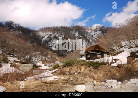 Sur la montagne à Kuroyu à Nyuto Onsen, Akita, Japon Banque D'Images