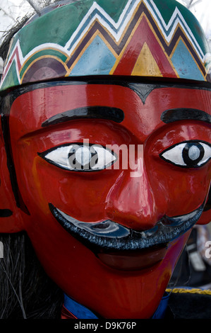 Jakarta, poupées traditionnelles, betawi, Ondel, masque de visage Banque D'Images