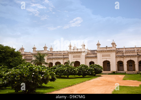 Façade de Palais Chowmahalla, Hyderabad, Andhra Pradesh, Inde Banque D'Images