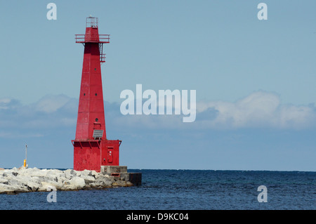 Leuchtturm à Muskegon, Michigan, USA Banque D'Images