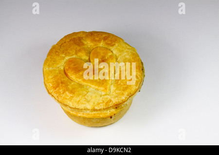 Pot Pie avec forme de coeur sur le dessus Banque D'Images