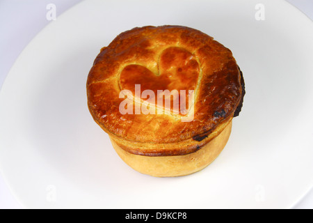 Pot Pie avec forme de coeur sur le dessus Banque D'Images