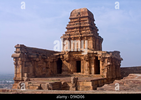 L'Asie, l'Asie, l'Inde, Karnataka, Badami, Temple Shivalaya supérieur Banque D'Images