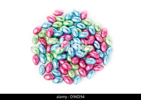 Colorful Easter Egg Candy enveloppé dans du papier d'aluminium Banque D'Images