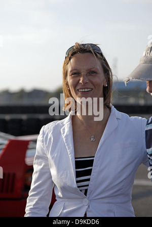 VICKI BUTLER HENDERSON 5ÈME RAPPORT 5ÈME RAPPORT PRÉSENTATEUR PRÉSENTATEUR DU CIRCUIT DU GRAND PRIX DE SILVERSTONE EN ANGLETERRE ANGLETERRE 15 Septembre 2012 Banque D'Images