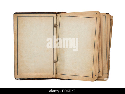 Vieux livre vierge with clipping path Banque D'Images