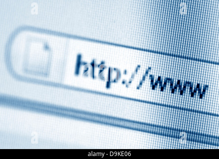Adresse internet, l'écran de l'ordinateur Banque D'Images