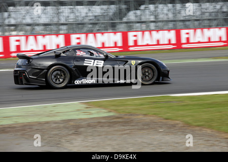 BLACK CAR 38 Ferrari 599XX VOITURE PISTE DE SILVERSTONE SILVERSTONE SILVERSTONE ANGLETERRE 16 Septembre 2012 Banque D'Images