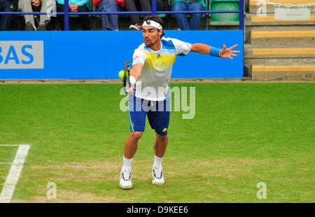 Fabio Fognini (Italie), Aegon Tennis Championship, Eastbourne, Royaume-Uni, le 20 juin 2013. Banque D'Images