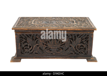 Ancienne boîte avec clipping path Banque D'Images