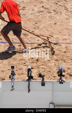 20 juin 2013 L'équipe swatch beach-volley tournoi des Championnats du monde en Italie Rome Foro Italico Banque D'Images