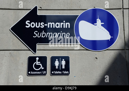 Le Redoutable, sous-marin nucléaire,la cité de la mer Cherbourg,musée,port,,Manche,Basse-Normandie,Cotentin,Fr Banque D'Images