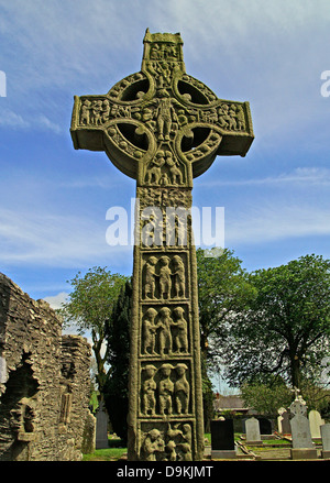 L'Ouest site monastique de Monasterboice,le comté de Louth, Ireland Banque D'Images