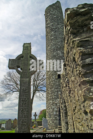 L'Ouest site monastique de Monasterboice,le comté de Louth, Ireland Banque D'Images