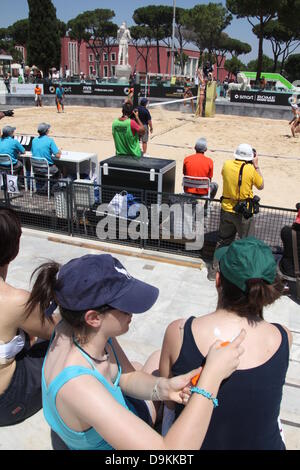 20 juin 2013 talita lima Brésil v keizer van iersel Pays-Bas équipe swatch beach-volley tournoi des Championnats du monde en Italie Rome Foro Italico Banque D'Images