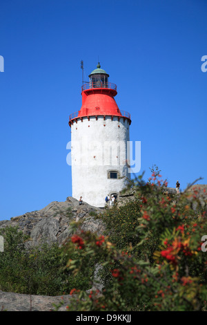 L'île de Landsort (Oeja), phare, archipel de Stockholm, côte de la mer Baltique, la Suède, Scandinavie Banque D'Images