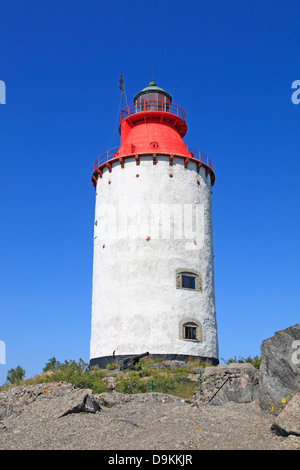 L'île de Landsort (Oeja), phare, archipel de Stockholm, côte de la mer Baltique, la Suède, Scandinavie Banque D'Images