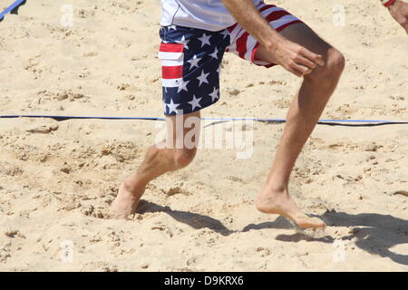 20 juin 2013 pedro bruno Brésil v rogers doherty usa équipe swatch beach-volley tournoi des Championnats du monde en foro itali Banque D'Images